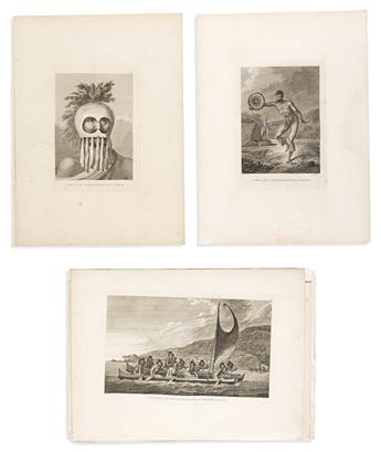 (HAWAII.) Group of 17 eighteenth and nineteenth century ethnographic plates.